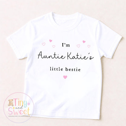 Personalised Auntie is my Bestie, Khala Bestie, Baby Sleepsuit, Custom Auntie Gift, Nanny Gift, Loved One Gift, New Baby Gift