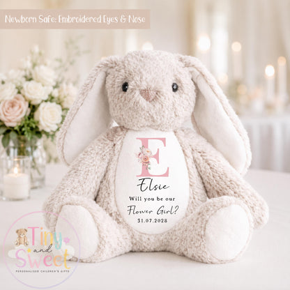 Personalised Letter Flower Girl Bunny
