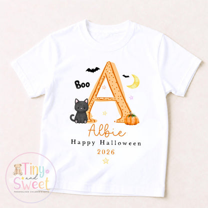 Personalised Halloween T Shirt or Sweatshirt for Kids, Halloween Top, Pumpkin T Shirt, Kids Halloween Outfits, Boys or Girls Halloween Gift