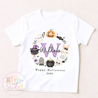 Personalised Halloween T Shirt or Sweatshirt for Kids, Halloween Top, Pumpkin T Shirt, Kids Halloween Outfits, Boys or Girls Halloween Gift