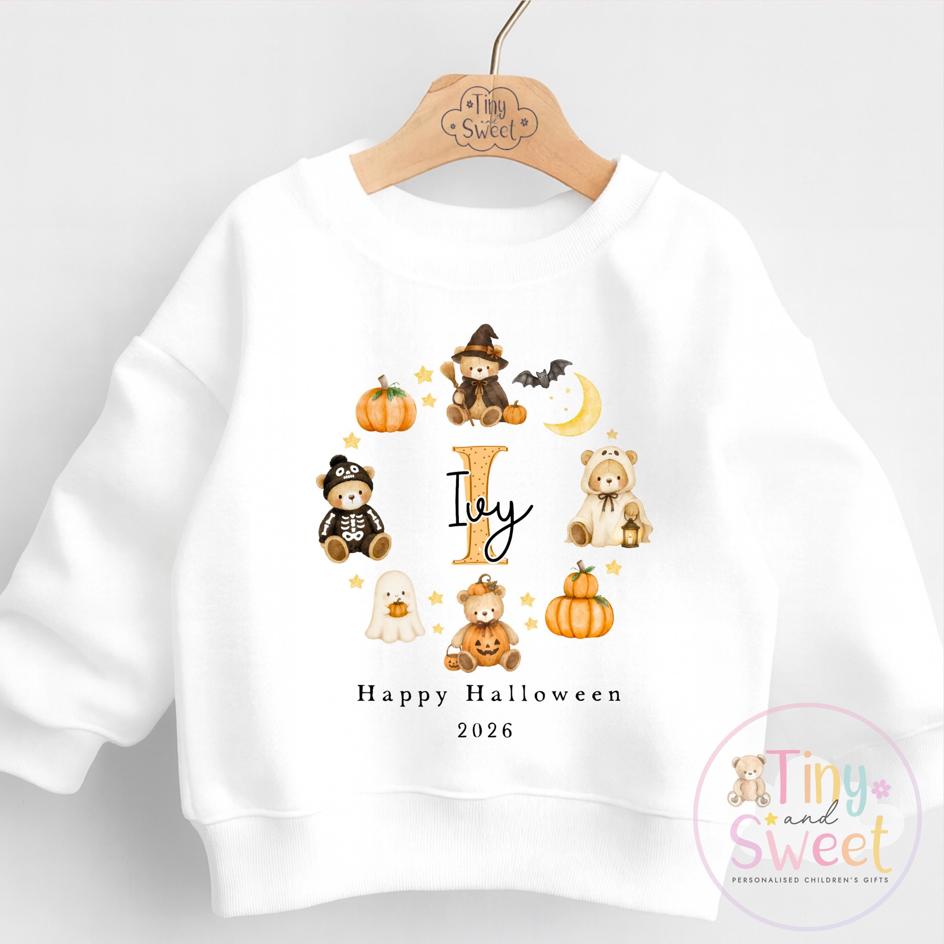 Personalised Halloween T Shirt or Sweatshirt for Kids, Halloween Top, Pumpkin T Shirt, Kids Halloween Outfits, Boys or Girls Halloween Gift