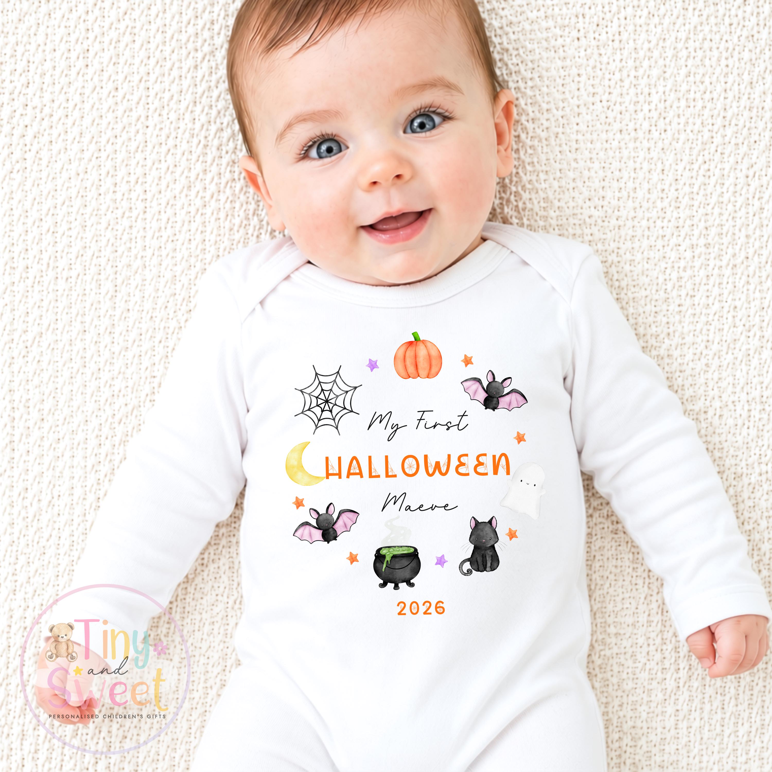 My First Halloween T Shirt, Baby Halloween, Baby 1st Halloween Gift, 1st Halloween Babygrow, Halloween Outfit for baby, Halloween costume