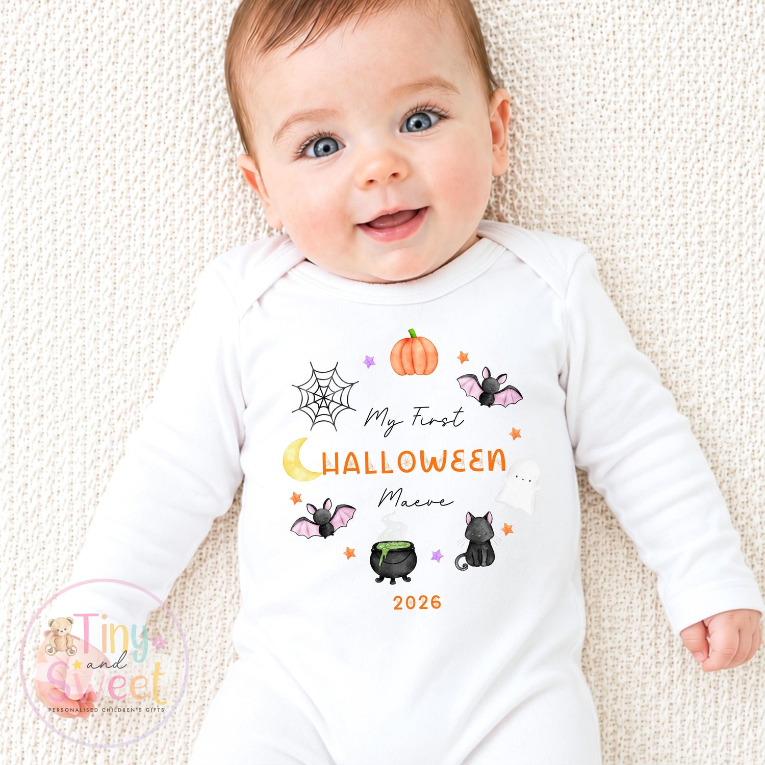 My First Halloween Sleepsuit, Baby Halloween, Baby 1st Halloween Gift, 1st Halloween Babygrow, Halloween Outfit for baby, Halloween costume