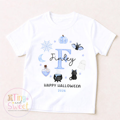 Personalised Halloween T Shirt or Sweatshirt for Kids, Halloween Top, Pumpkin T Shirt, Kids Halloween Outfits, Boys or Girls Halloween Gift