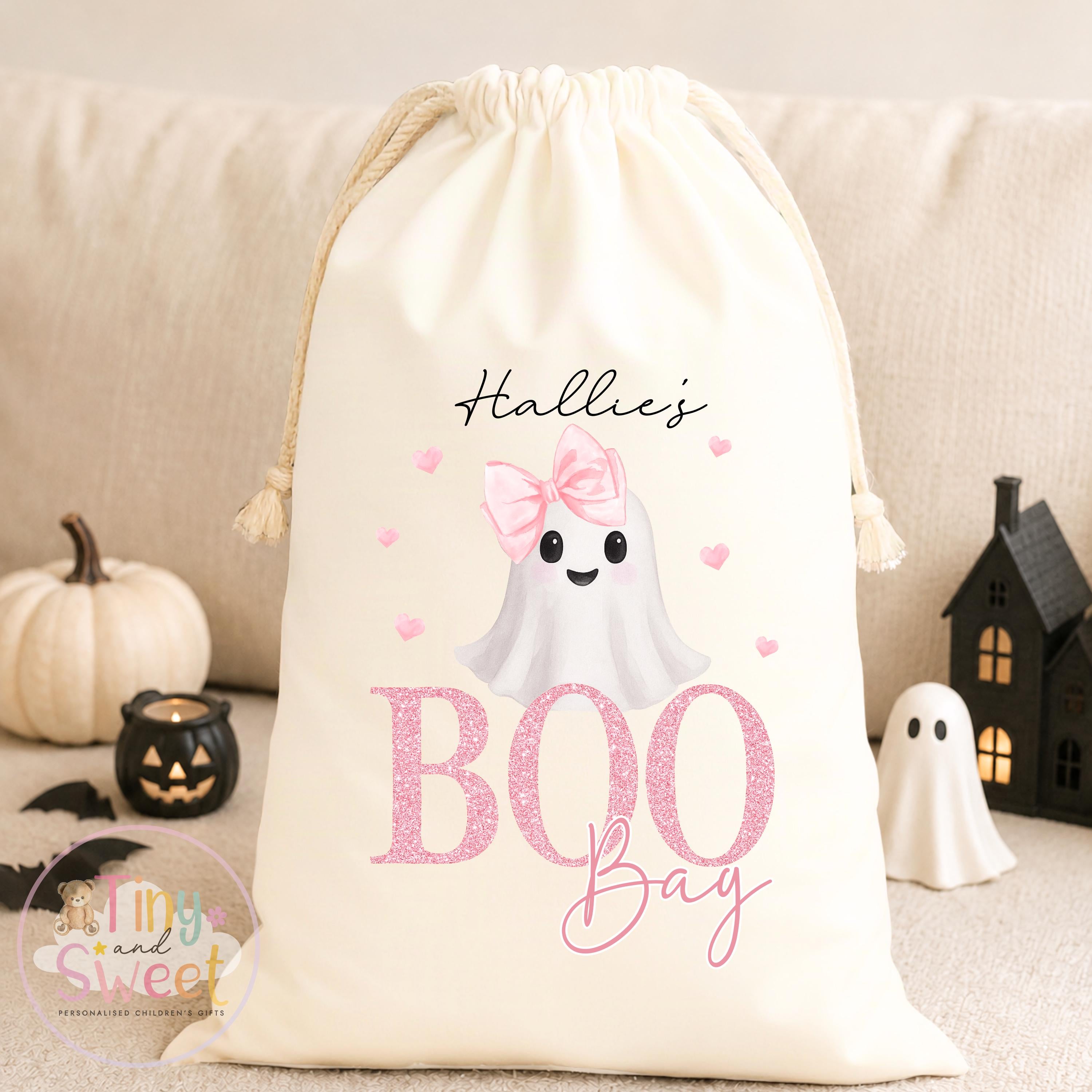 Personalised Halloween Boo Bag, Kids Boo Bag, Personalised Halloween Treat Bag, Trick or Treat Bag, Halloween Gift for Grandkids