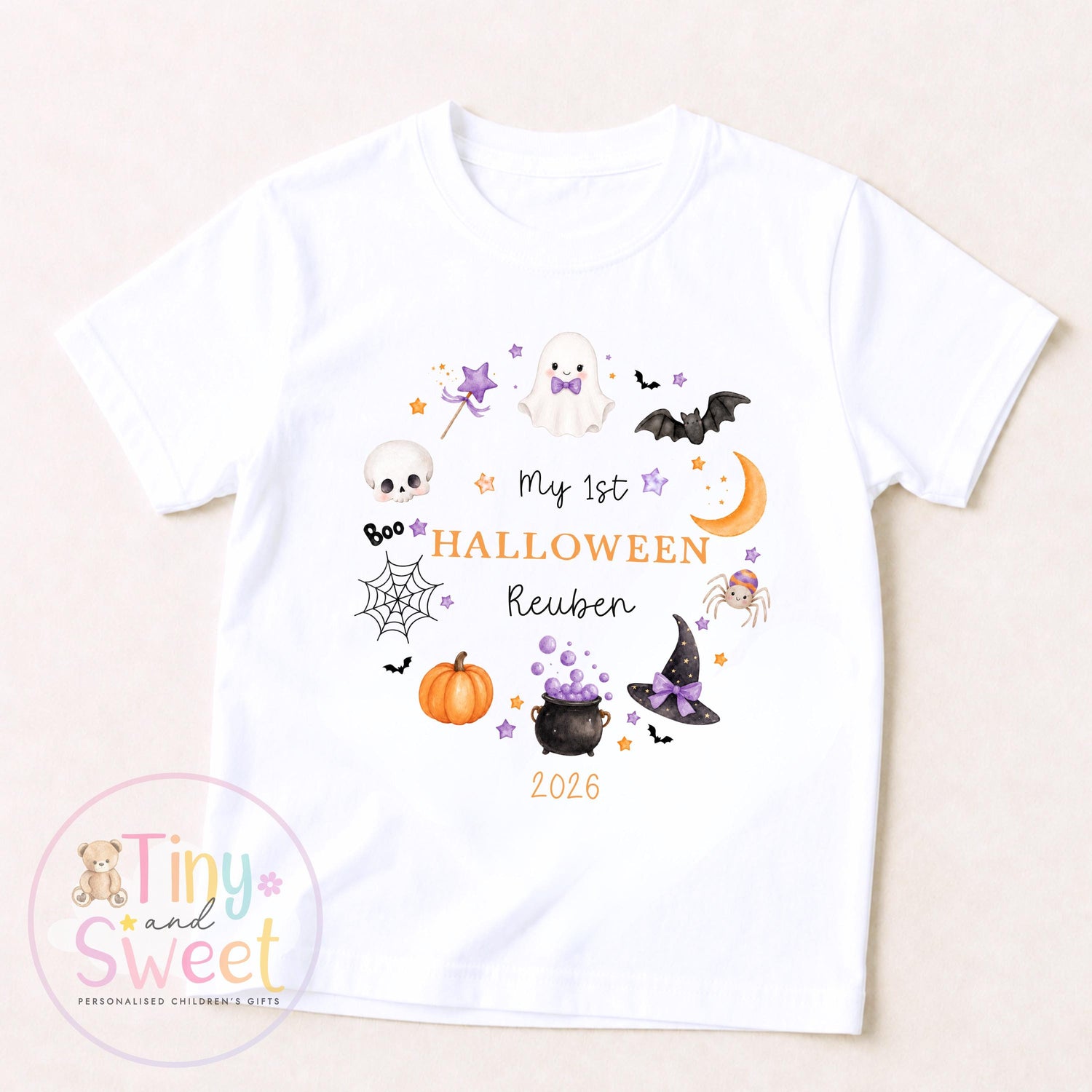 Personalised First Halloween Sleepsuit, Baby Halloween Outfit, Halloween Newborn Gift, First Halloween Babygrow, 1st Halloween Baby Gift