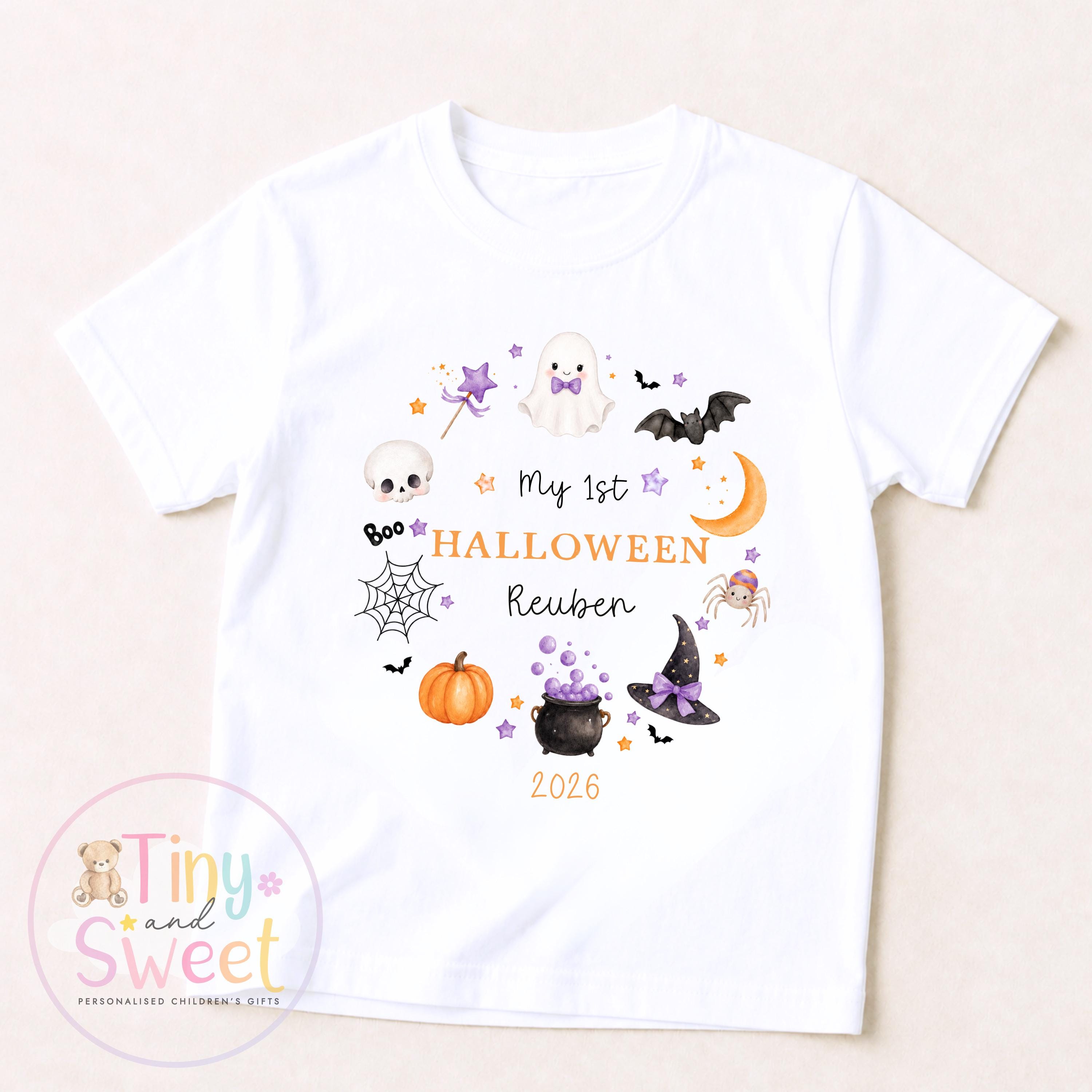 Personalised First Halloween Sleepsuit, Baby Halloween Outfit, Halloween Newborn Gift, First Halloween Babygrow, 1st Halloween Baby Gift