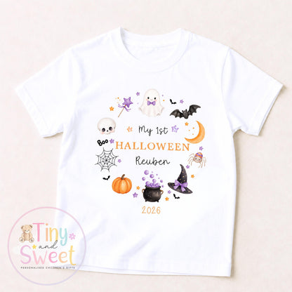 Personalised First Halloween Sleepsuit, Baby Halloween Outfit, Halloween Newborn Gift, First Halloween Babygrow, 1st Halloween Baby Gift