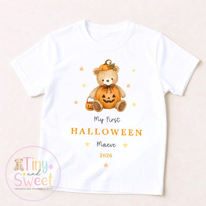 Personalised First Halloween T Shirt, Baby Halloween Outfit, Halloween Newborn Gift, First Halloween Babygrow, 1st Halloween Baby Gift