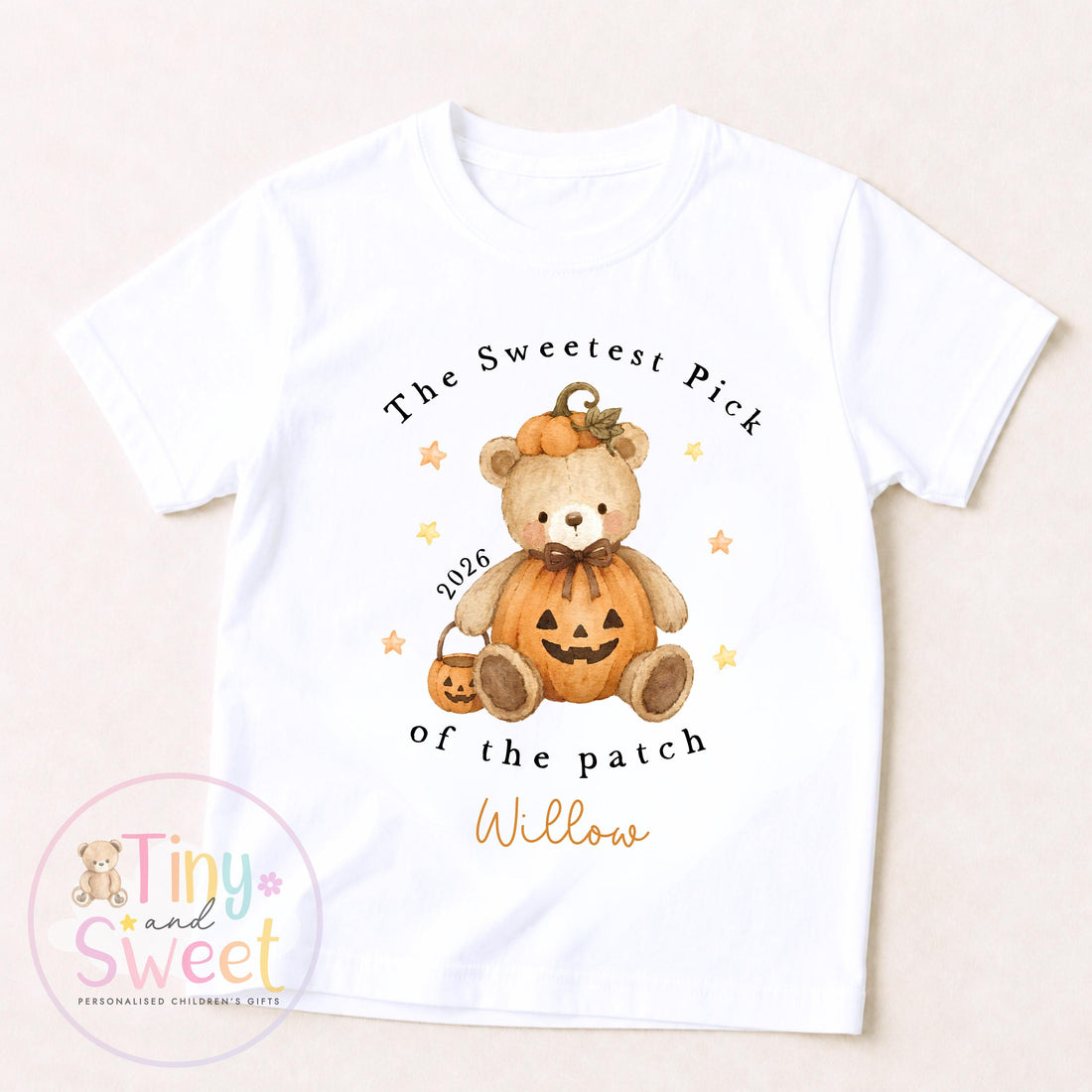 Personalised Halloween Sweatshirt or T Shirt for Kids, Halloween Top, Teddy T Shirt, Kids Halloween Outfits, Girls Halloween Gift