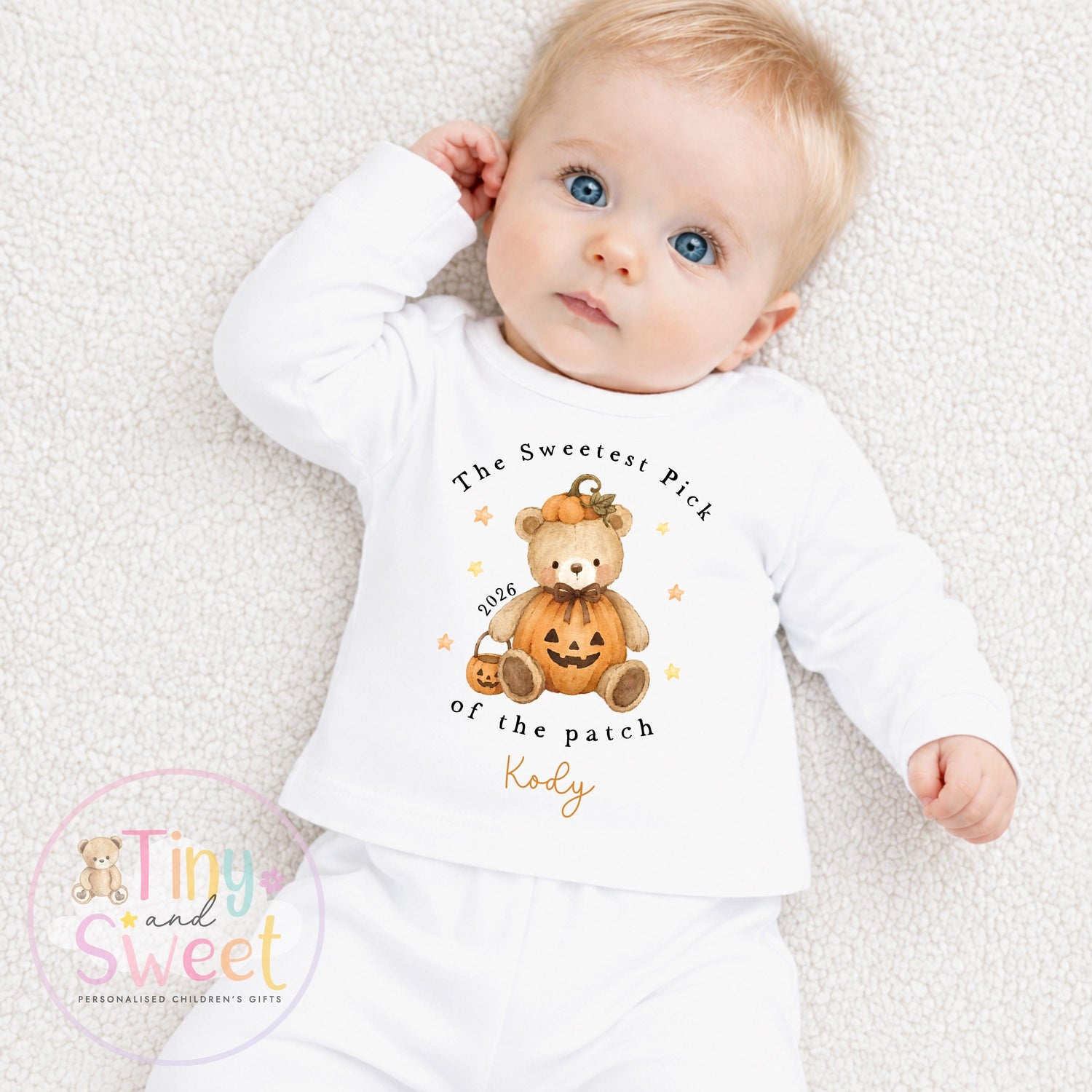 Personalised First Halloween Sleepsuit, Baby Halloween Outfit, Halloween Newborn Gift, First Halloween Babygrow, 1st Halloween Baby Gift