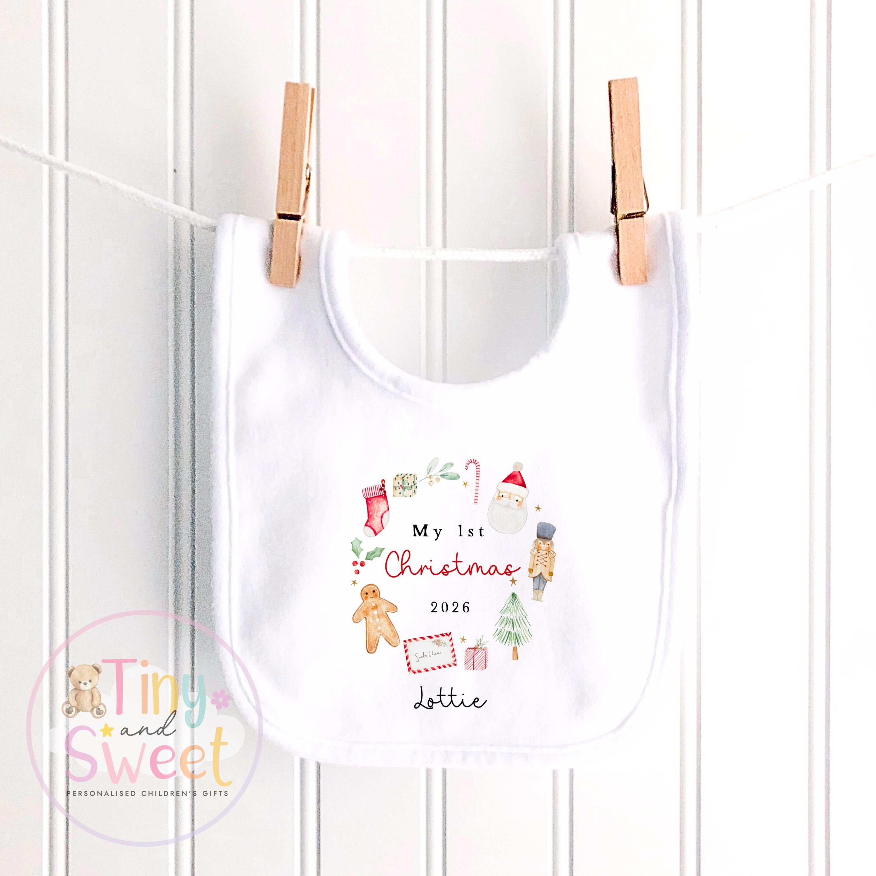 Personalised First Christmas Baby Grow , My First Christmas, Custom Name Sleepsuit, Baby’s First Christmas, Xmas Baby Outfit