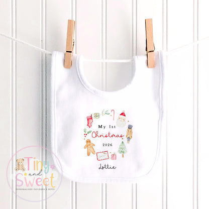 Personalised First Christmas Baby Grow , My First Christmas, Custom Name Sleepsuit, Baby’s First Christmas, Xmas Baby Outfit