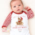 When I Wake Up It Will Be My First Christmas Teddy Bear Personalised Sleepsuit/Vest