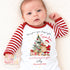 Santa on his way tonight Christmas Personalised Sleepsuit/Vest