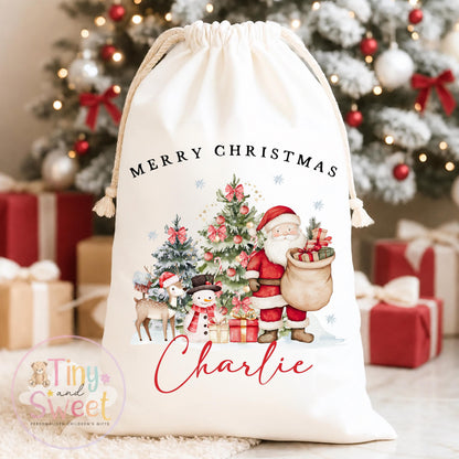 My first Christmas Sack, Personalised Christmas Bag, Santa sack, Babies 1st Christmas, Christmas Eve Bag, Custom Baby Gift, Baby Girl/Boy