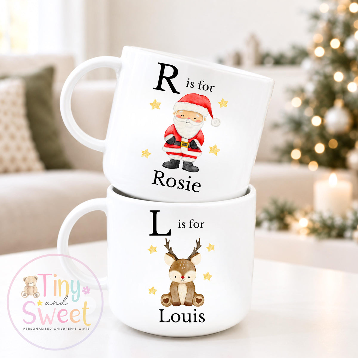 Christmas Unbreakable Mug, Personalised Christmas Cup, Christmas Eve Box, Plastic Cup, Gift For Toddler, Gift For Grandchildren, Kids Mug