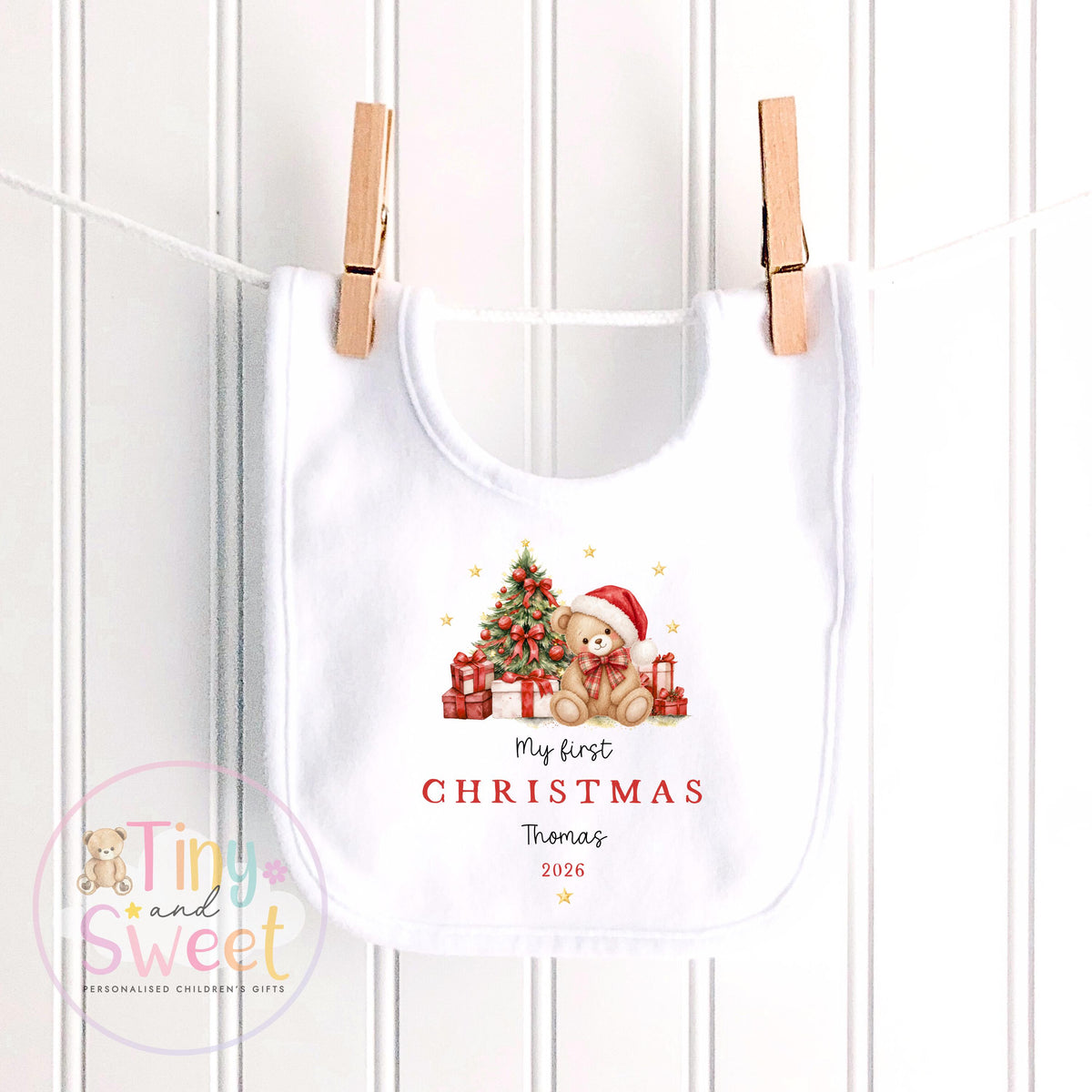 Personalised First Christmas Baby Grow , My First Christmas, Custom Name Sleepsuit, Baby’s First Christmas, Xmas Baby Outfit
