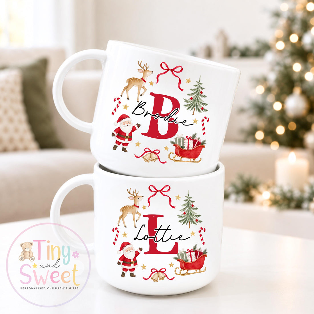 Christmas Unbreakable Mug, Personalised Christmas Cup, Christmas Eve Box, Plastic Cup, Gift For Toddler, Gift For Grandchildren, Kids Mug