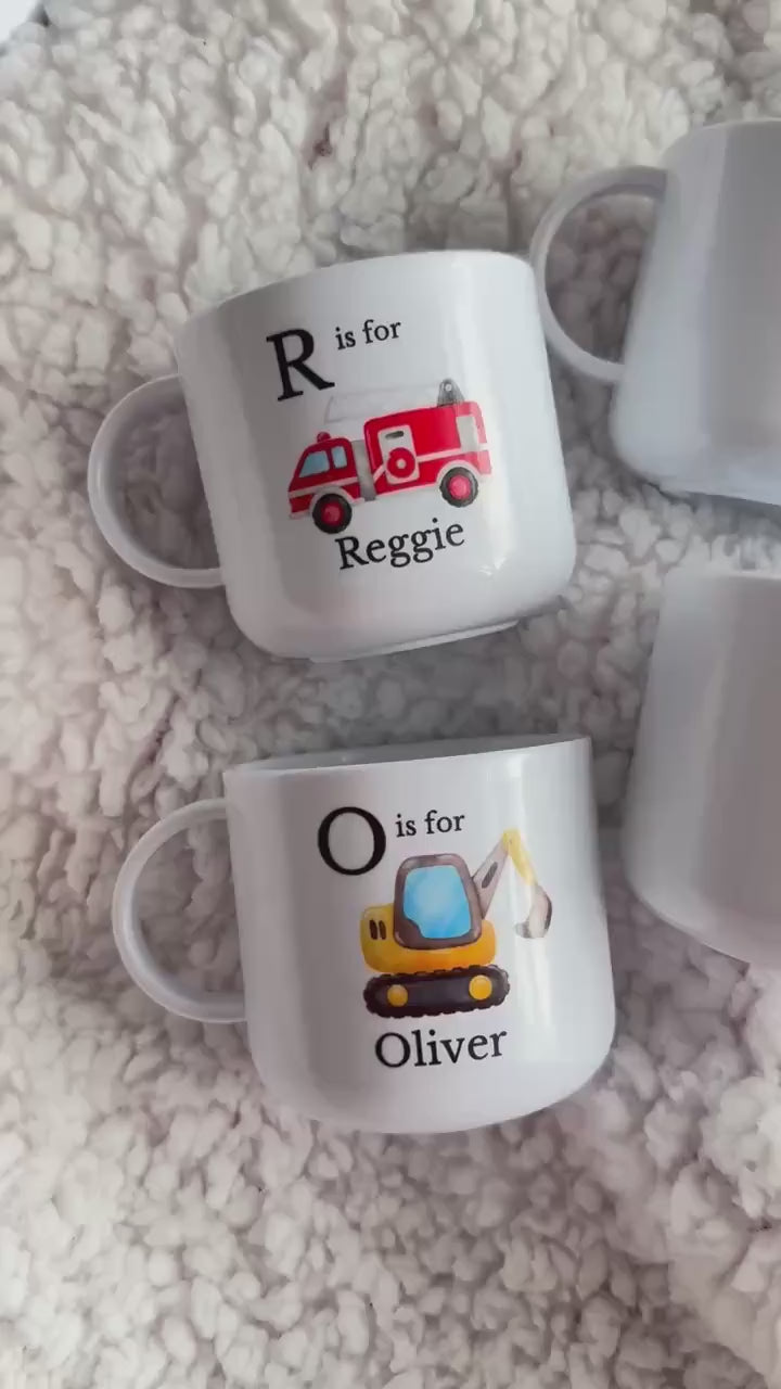 Child's Unbreakable Mug, Personalised Childrens Cup, 6oz Mini Mug, Plastic Cup, Gift For Toddler, Gift For Grandchildren, Kids Cup, Kids Mug
