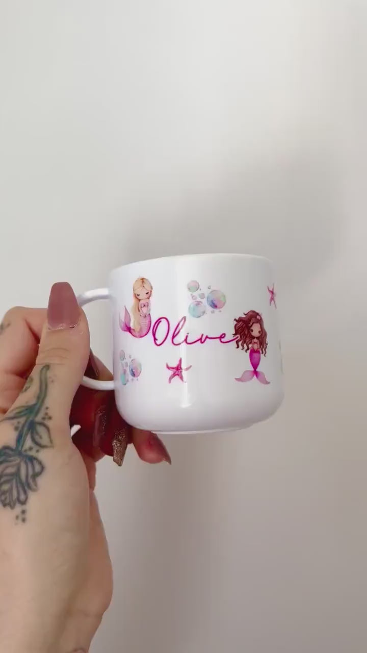 Child's Unbreakable Mug, Personalised Childrens Cup, 6oz Mini Mug, Plastic Cup, Gift For Toddler, Gift For Grandchildren, Kids Cup, Kids Mug
