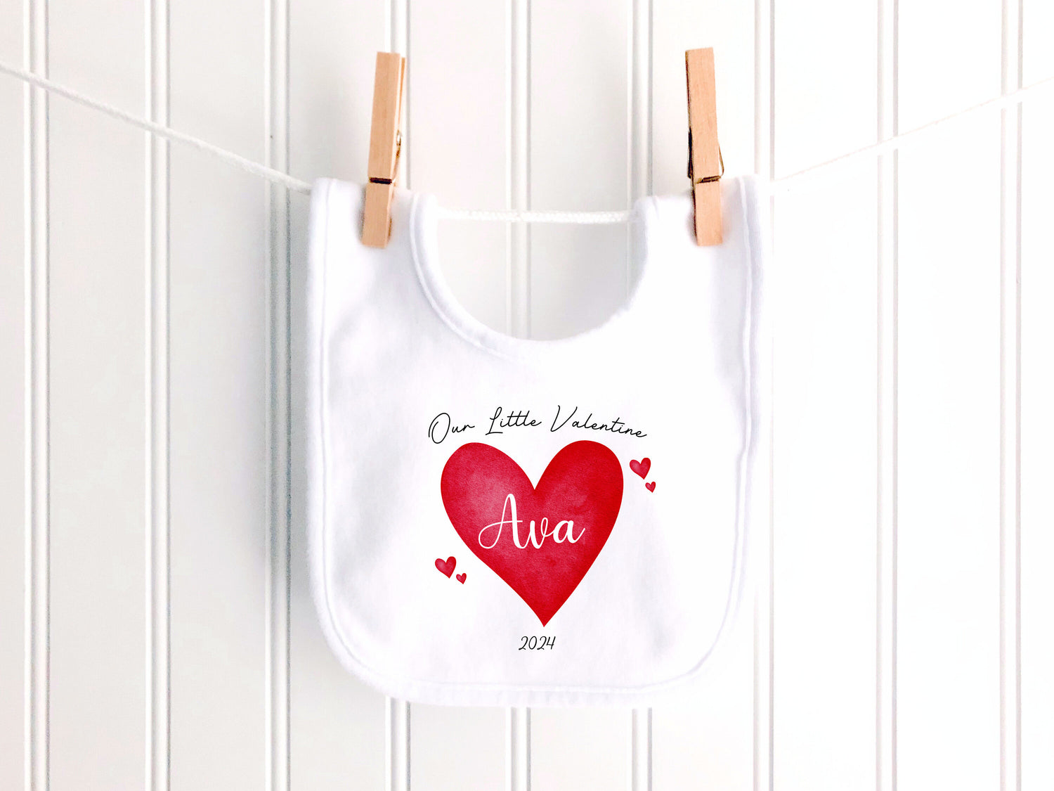 Our Little Valentine Heart Personalised Sleepsuit/Babygrow